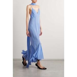 KHAITE | Dresses | Khaite Candita Silk Maxi Dress Cornflower